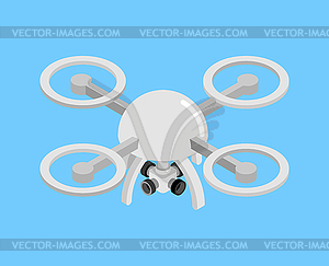 Quadrocopter with camera isometry . unmanned - vector image