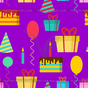 Birthday pattern. Template of anniversary - vector clipart