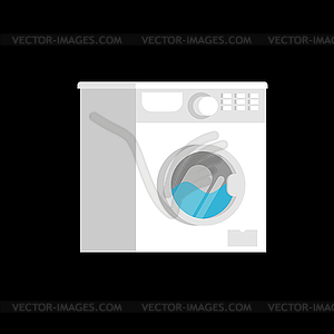 Washing machine closed door  - vector clipart