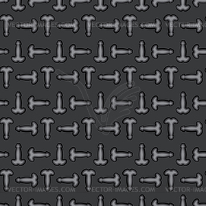 Metal texture with penises. Iron seamless pattern - vector image