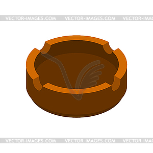 Ashtray isometric style . Accessory of smoker - vector image