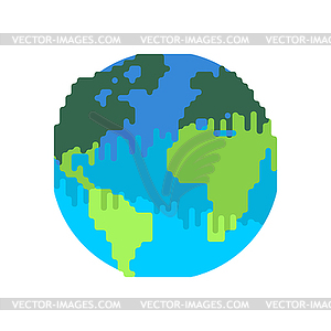Pollution earth. Black planet. Poisonous waste. - royalty-free vector image