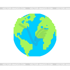 Planet earth cartoon style. Heavenly body - vector image