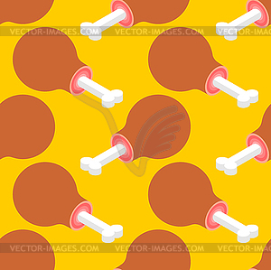 Meat on bone seamless pattern . Piece of beef - vector image