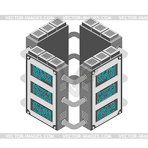Server. Data center Isometric style. Internet - vector image