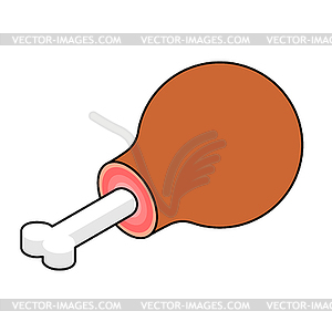 Meat on bone isometric style. Piece of beef. Pork - vector image