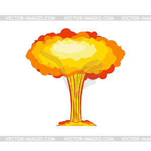 Nuclear explosion . War. large red explosive - color vector clipart