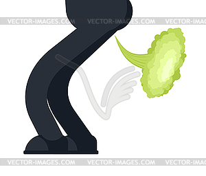 Fart guy. Bad smell. Cloud Stench - vector image