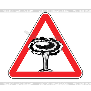 Attention Nuclear explosion. War is prohibited. - vector image