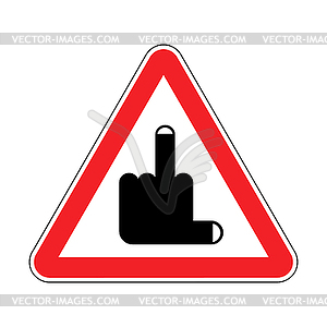 Attention Fuck. Coarseness is prohibited. Red - vector clip art