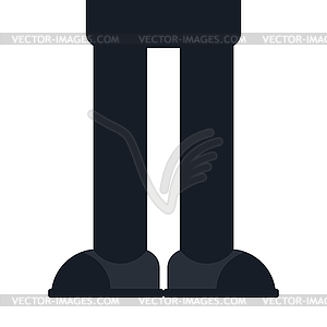 Feet of businessman . Pants and shoes white - vector clip art