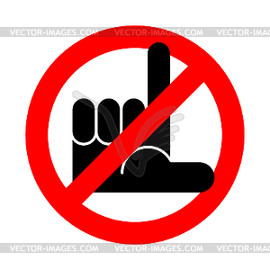 Stop loser. underdog is prohibited. Red - vector clip art