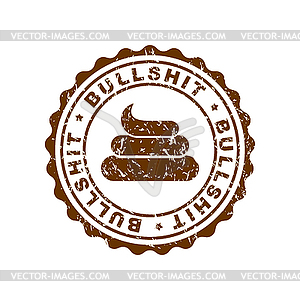 BullShit Stamp for documents. Official Boss Answer - vector image