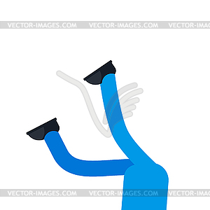 Торс и ноги человека. Гай смотрит - векторный клипарт / векторное изображение