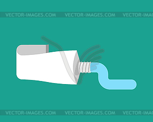 Tube Toothpaste . Brush your teeth. Tooth-paste i - vector image