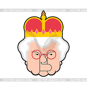 Queen . Boss old lady in crown - vector image