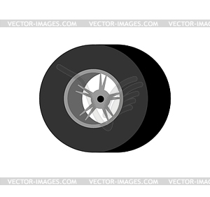 Wheel car , Black tire - vector image