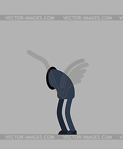 Torso and legs of man . Guy looks - vector EPS clipart