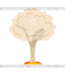 Sheep nuclear explosion. Farm animal - vector clipart