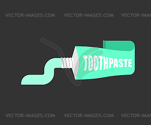 Tube Toothpaste . Brush your teeth. Tooth-paste i - vector image