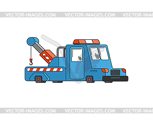 Tow truck . Wrecker for Evacuates auto. Help on - vector clip art