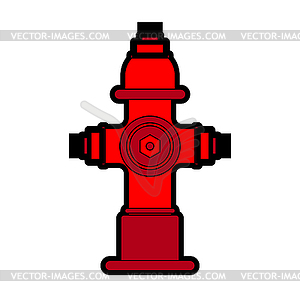 Fire hydrant . Red fireplug - vector image