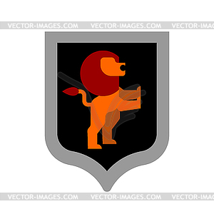 Lion Shield heraldic symbol. Leo Sign Animal for - vector clipart