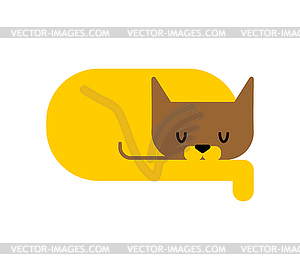 Cat sleeps . sleeping pet - vector clipart