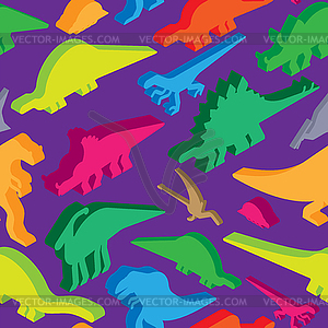 Dinosaurs seamless pattern. Dino texture. - vector image