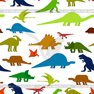 Динозавры бесшовные модели. Текстура диноза. - векторное графическое изображение