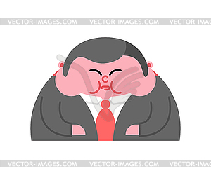 Fat boss. Thick Director. Office leader - vector clip art