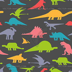 Dinosaurs seamless pattern. Dino texture. - vector image