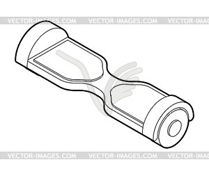 GyroScooter Linear style . two-wheeled scooter - vector clipart