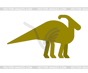 Parasaurolophus dinosaur . Ancient animal. Dino - vector clipart
