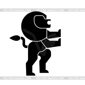 Lion heraldic symbol. Leo Sign Animal for coat of - vector clipart