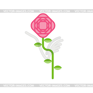 Rose . Pink flower. illustrat - vector image