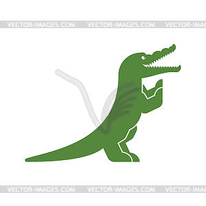 Crocodile heraldic symbol. Sign Animal for coat of - vector image