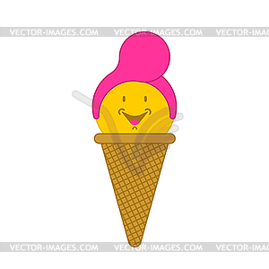 Ice cream happy . Icecream - vector clip art