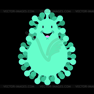 Happy virus. Good infection  - stock vector clipart