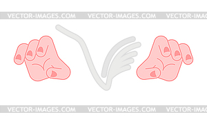 Hands grab  - vector clipart