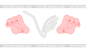 Руки захвата - векторный эскиз