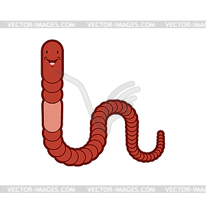 Earthworm . Worm. illustratio - stock vector clipart