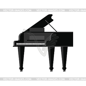 Black grand piano . Musical instrument illustrati - vector clipart