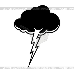 Cloud and lightning symbol. Thunderstorm sign. Stor - vector EPS clipart