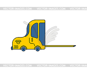 Forklift truck . Fork loader car - vector clipart