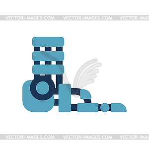 Робот. Киборгский ножной металл - изображение в векторном виде