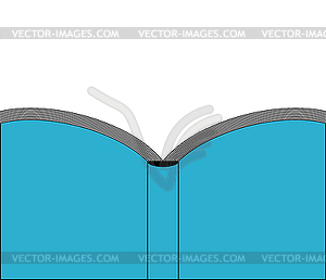 Open blue book back  - vector clip art