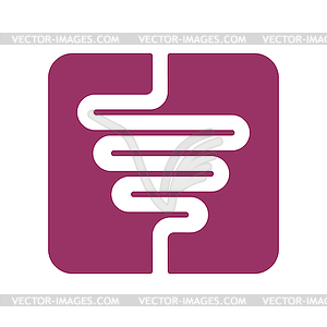 Intestines sign. digestive tract icon. Human gut - vector EPS clipart