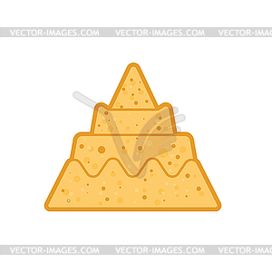 Sand castle . Sandcastle Children game on beach - vector clip art