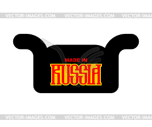 Made in Russia label. Template for Russian goods. - vector image